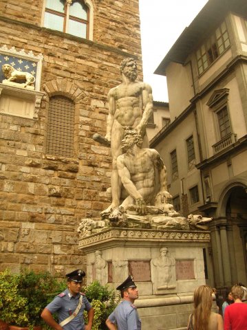 magnifique statut dans la ville de Florence en Toscane