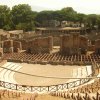 Photos de la vue depuis les tribunes du grand théâtre de la cité romaine de Pompei