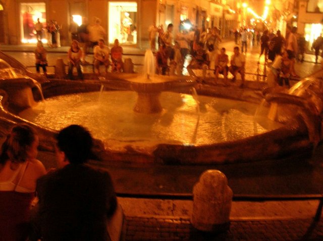 la piazza di Spagna la nuit