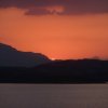 Vue du soleil couchant dans le nord Sarde