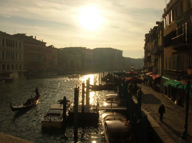 coucher de soleil sur Venise
