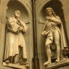 La statue de Galile  dans le centre ville de Florence