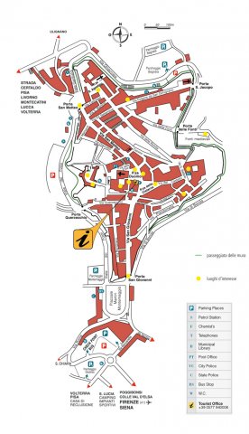 Plan de San gimignano en Toscane