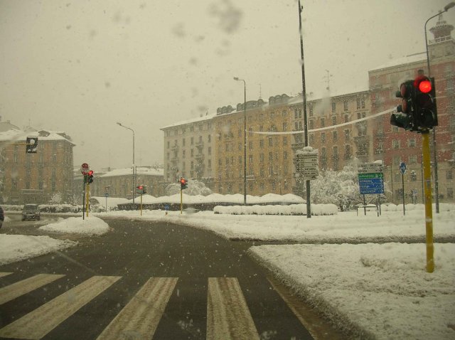 neige à Milan