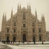 Magnifique cathédrale de Milan sous la neige