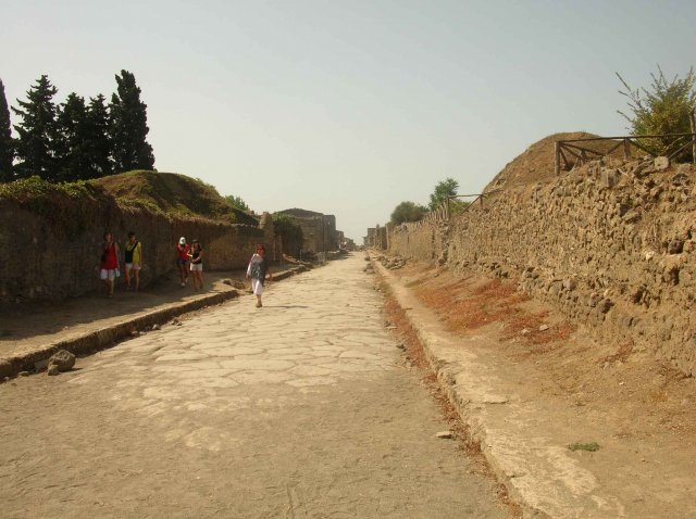 Photos Pompei avec ses rues pavées