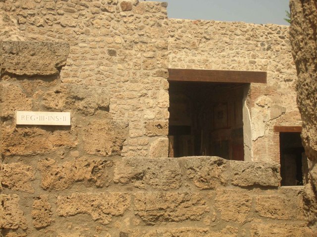 Maison de Pompei avec mosaiques encore présentes