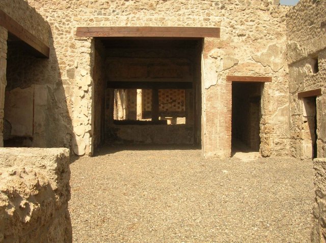Maison avec partie en bois dans Pompei