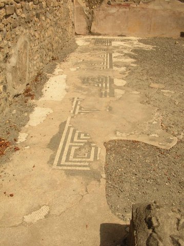 Sol décoré dans une maison de Pompei