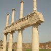 les restes de collonades à Pompei