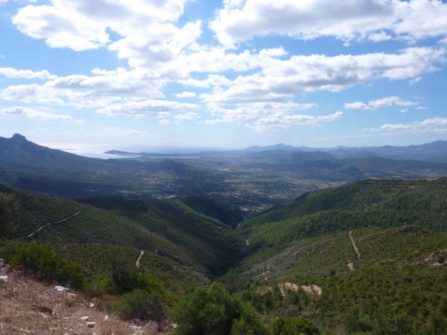 vue de la plaine sarde en arrivant dans le sud