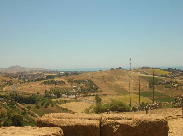 Vue sur la campagne de Sicile