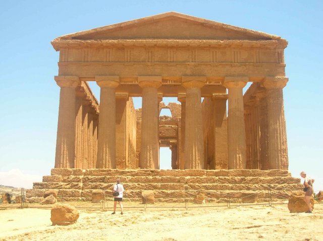 Façade de temple en Sicile