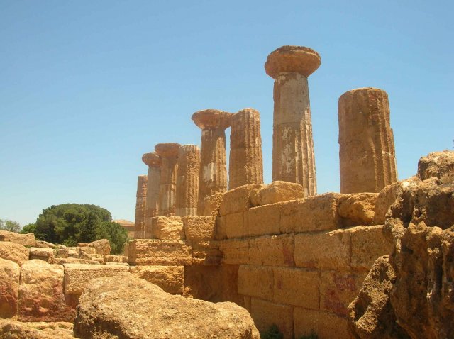 temple en ruine en photo
