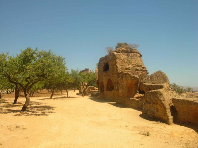 Image de niche dans le parc des temples en Sicile