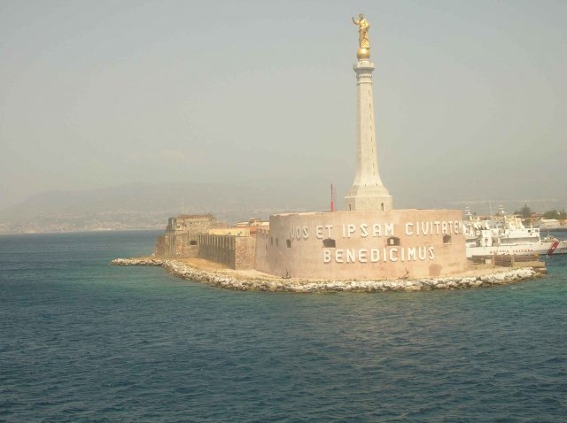 Arrivée depuis le port de Messine