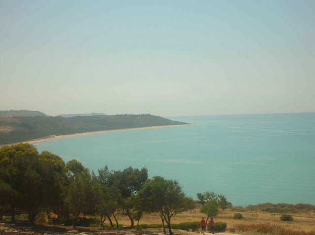 Image du haut des ruines grecque de Eraclea Minoa