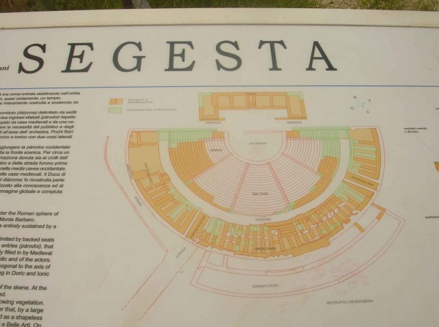 Segeste plan de l'ancien théâtre grecque